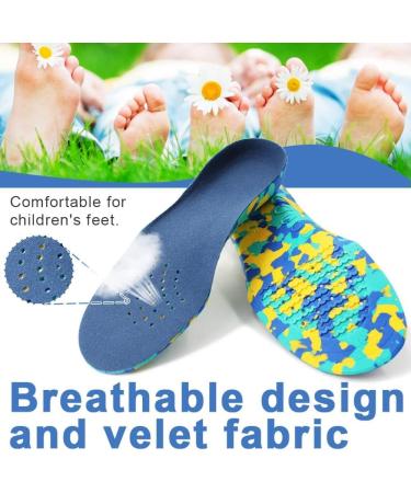 Ailaka Children's Orthopedic Foot Vault Insoles - Comfort EVA Foam Inserts for Flat Feet & Plantar Fasciitis (EU Size 21-23 Blue) - Buy Online on GoSupps.com
