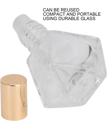 ZJchao 8ml Refillable Glass Perfume Bottle - Travel Essential Oil Roller with Gold Lid & Star Design - Buy Online on GoSupps.com