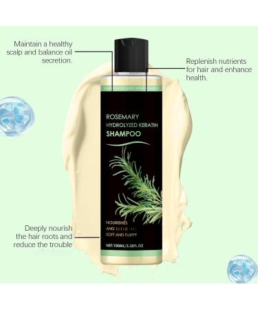Shampooing au Romarin avec K ratine Hydrolys e - Romarin K ratine Hydrolys e Shampooing Volume nettoyant et hydratant en profondeur soin quotidien l ger et volumisant Format Voyage 100ml Lot de 2 - Buy Online on GoSupps.com