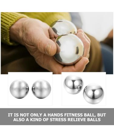 Gleavi Sports Toys: Stainless Steel Ball Roller Massage Device - 2 Pcs Metal Exercise & Stress Balls for Fitness - Buy Online on GoSupps.com