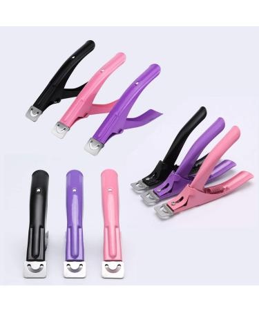 MWOOT 3 Pieces False Nails Clipper Artificial Fake Nail Tips Cutter Stainless Steel Rustproof Nail Catcher Kit Trimmer Manicure Pedicure Tool for Gel Acrylic Nail - Buy Online on GoSupps.com