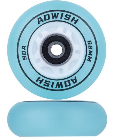 AOWISH 68mm LED Light Up Mini Rip Stick Skateboard Wheels 90A - Blue (2-Pack) - Buy Online on GoSupps.com