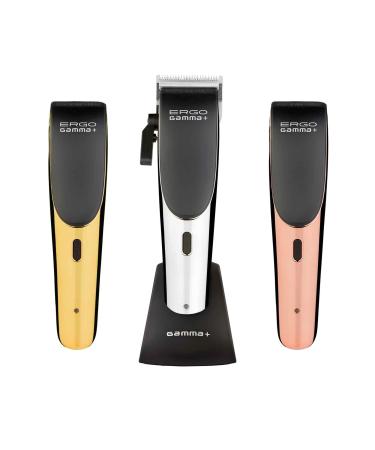 GAMMA+ XErgo Professional Hair Clipper and Ergo Professional Hair Clipper with Microchipped Magnetic Motors Silver | Gold | Rose Gold