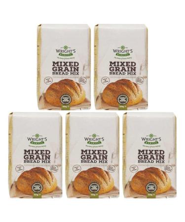Wright's | Mixed Grain Bread Mix 5X500g | Wright's Mixed Grain is a complete bread mix with nine different grains and seeds that gives it its distinctive taste | For Machine or Hand Baking - Buy Online on GoSupps.com