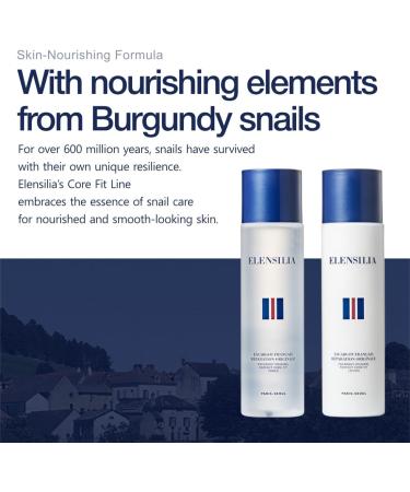 Elensilia Escargot Original Perfect Core Fit Toner, 150ml (5.07oz) Hydrating & Rejuvenating Toner for Smooth, Balanced Skin - Buy Online on GoSupps.com