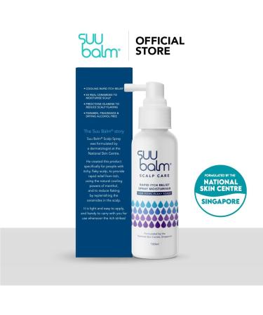 Suu Balm Scalp Spray 100ml - Rapid Itch Relief Moisturizer for Dry, Flaky, Itchy Scalp - 5 Min Itch Relief Treatment - Buy Online on GoSupps.com