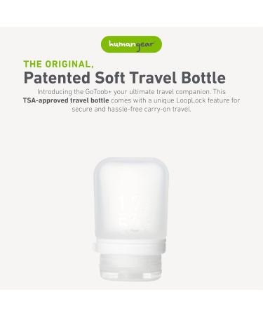 humangear GoToob+ Small - Refillable Silicone Travel Bottle | Food-Safe | Locking Lid | Clear 1.7 fl. oz (53ml) - Perfect for International Travel - Buy Online on GoSupps.com