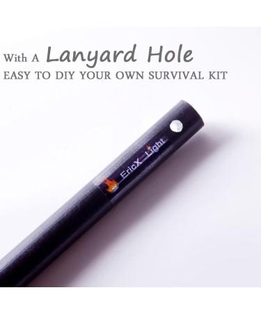 EricX Light 1/2 x 6 Ferrocerium Rod Flint Fire Starter - 2 Pack | Super Thick Rod for Maximum Sparks | Lanyard Hole for Survival Kits - Buy Online on GoSupps.com