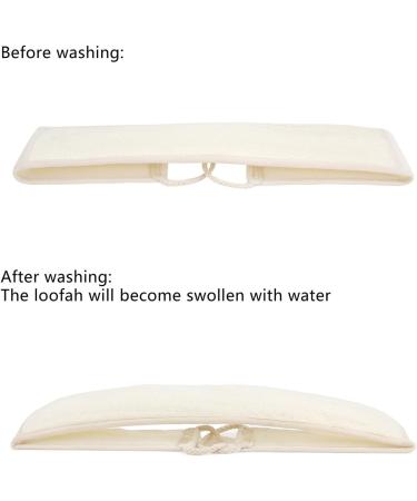 Buy Natural Luffa Back Scrubber Sponge - 2-Pack Bathing Strap & Massage Belt for Men & Women - Spa Body Care - Buy Online on GoSupps.com