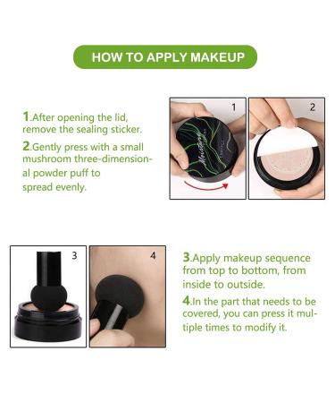 Buy Air Cushion CC Cream & Mushroom Head BB Cream - Moisturizing Concealer Perfect Cover (Ivory) - International Shipping Available - Buy Online on GoSupps.com