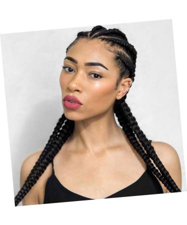 minkissy Ponytail Three Strand Braid Ponytail Extension Braided Hair Piece Elastic Hair Bands Braid Hair Band Braid Extensions Ponytails Long Braided Wig Hair Extensions for Braids Girl 45X6CM Black - Buy Online on GoSupps.com