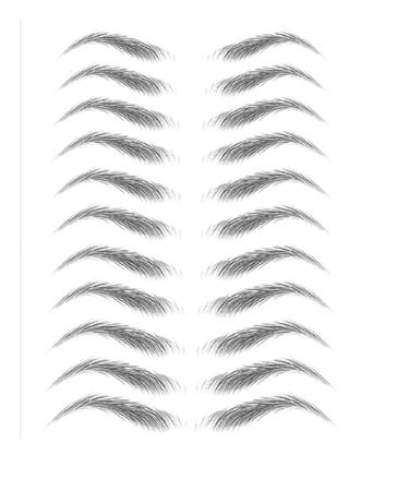 Waterproof Natural Eyebrow Transfer Stickers - 2 Sheets, Hair-like Brown Tattoo for Grooming and Shaping Eyebrows - Buy Online on GoSupps.com