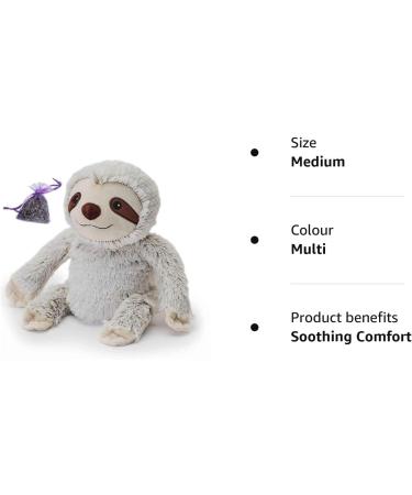 Warmies Intelex Microwavable Sloth Heatable Toy with Lavender Bag - Marshmallow Sloth - Buy Online on GoSupps.com