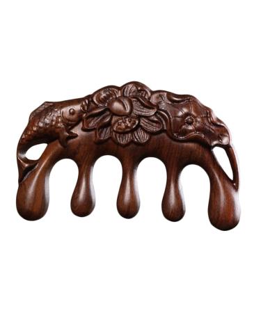 Minkissy Massagekamm Wooden Hair Comb Meridian Comb headkamm made of wood Meridians Massager for Chinese massage tools Massage Comb Broad tooth comb.