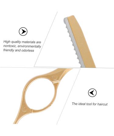Buy Minkissy Thinning Hair Razor Set | Rustproof Steel Hair Styling Tool | 18x2cm Golden Manual Cutter for Salons - International Shipping Available - Buy Online on GoSupps.com