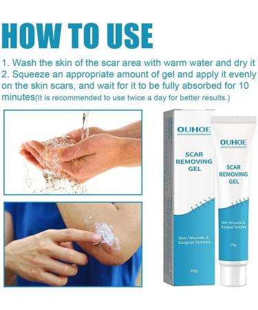 WWDZ Scar Removal Cream Gel - 2pcs Set for Repairing Pock Marks, Burns, Surgical Scars, and Cesarean Scars - Stretch Mark Treatment and Skin Moisturizer - Buy Online on GoSupps.com