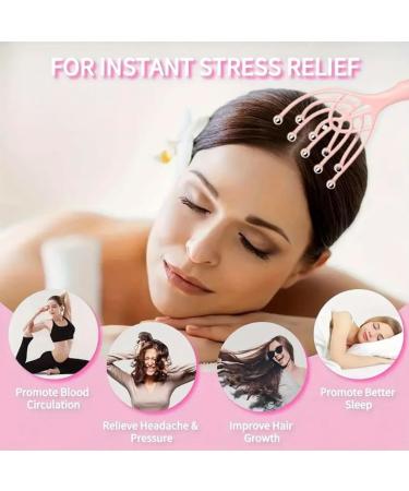 Head Massage Claw with Iron Balls | Manual Scalp Massager for Hair Growth Stress Relief & Relaxation - Blue | Ideal for Pets - Buy Online on GoSupps.com