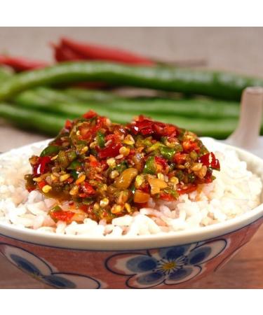 Color Chili Sauce homemade seasoning Hunan hot&spicy green and red chili peppers ickled vegetables Hot pot dipped in sauce pmixed noodle sauce Hunan specialty condiment (Color Chili Sauce 280g 3can) Color Chili Sauce 280g 3can - Buy Online on GoSupps.com