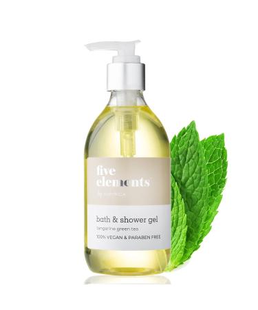 Kimi rica Five Elements Refreshing Shower Gel | Long Lasting Freshness | Enriched with Tangerine and Green Tea | Paraben Free | Gentle on Skin |100% Vegan Body Wash | 300ml