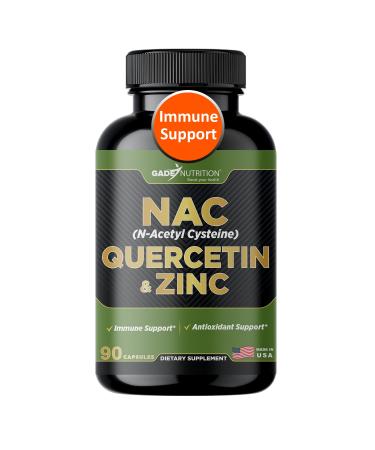 Gade Nutrition NAC Supplement n-Acetyl cysteine with Quercetin & Zinc | Immune Support Supplement with n Acetyl cysteine | Vegetable Capsules | USA Made 60 Count (Pack of 1)