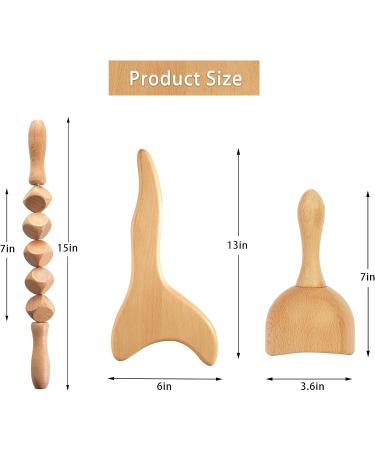 Buy Billy Wooden Massage Mugs for Neck & Back - Gua Sha Tool for Anti-Cellulite & Lymphatic Drainage - Buy Online on GoSupps.com