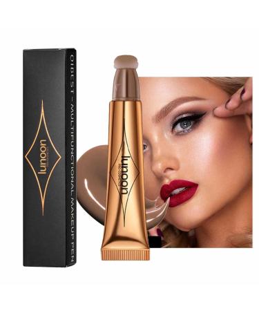 Highlighter Stick Makeup Bronzer Stick With Cushion Applicator Makeup Blushh Highlighter Contour Glitter Matte Natural Brightening Face Makeup Smooth Creamy Matte Finish Liquid Stick For Women