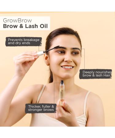 Bella Vita Organic GrowBrow Serum - Eyelash & Eyebrow Growth with Castor, Onion Oil & Vitamin E - 12ml - Buy Online on GoSupps.com