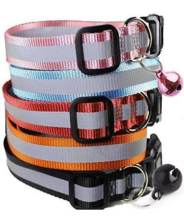 Maiyaduo Adjustable Cat Neck Band with Bell Reflective Fluorescent & Quick Lock Safety Buckle for Domestic Cats - Buy Online on GoSupps.com