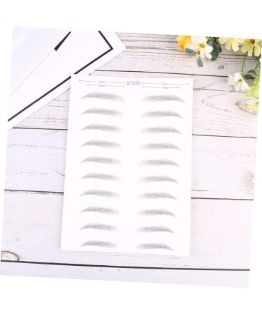 Housoutil Black Eyebrows 4 Sheets Pairs Eyebrow Makeup Tools Artificial Eyebrow Patch Eyebrow Stickers Water Proof 3d - Buy Online on GoSupps.com