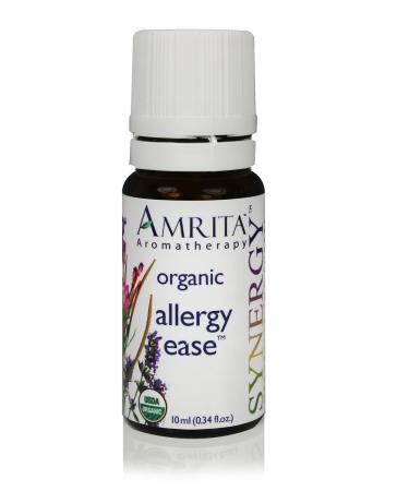 Allergy Easer Synergy Blend - Organic Essential Oil Blend of Lavender Extra Palmarosa Hyssop Cineol 1.8 Lavender Maillette Blue Moroccan Chamomile & Amni Visnaga Size: 10ML Lavender 0.34 Fl Oz (Pack of 1)