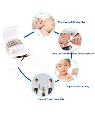 150 pcs Iodine Cotton Medicated Swabs for Wound Care - Nasal & Ear Treatment - Buy Online on GoSupps.com