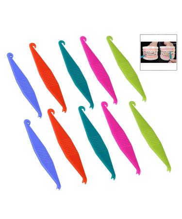 Xrten 10 Pieces Orthodontic Elastic Placer Elastic Rubber Band Remover for Tooth