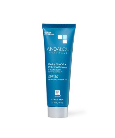 Andalou Naturals Daily Shade Sunscreen SPF 30 | Lightweight Zinc Oxide Mineral Face Lotion | Matte Finish & Pollution Defense 2.7 Fl. Oz - Buy Online on GoSupps.com