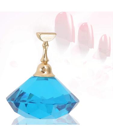 4-Color Nail Art Display Stand - Alloy Holder & Tip Practice Base for Nail Salons (Blue) | International Shipping Available - Buy Online on GoSupps.com