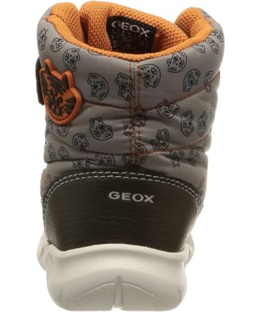 Geox Baby Flexyper Boy B ABX B Hi-Top Sneakers - Grey Orange | Size 6 UK Child - Buy Online on GoSupps.com