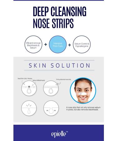 Epielle Deep Cleansing Nose Strips - 12 Count | Remove Blackheads & Clean Pores | Perfect Fit for Easy Skin Solutions - Buy Online on GoSupps.com