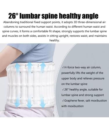 Thyxg Inflatable Lumbar Vertebrae Belt | Spinal Back Support | 3 Levels Temperature Control | Adjustable 3D Design for Pain Relief | International Shipping - Buy Online on GoSupps.com