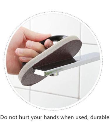 Emery Sponge Kitchen Pot Brush Emery Sponge Brush with Handle Kitchen Pot Brush Rust Cleaning Tool Emery Sponge Brush Eraser Scrub Sink Pot Dish Scrubber Bathroom Cleaning Brush Brown - Buy Online on GoSupps.com