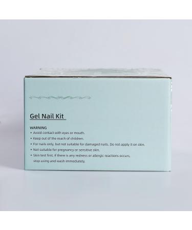 Phoenixy Poly Nail Gel Set 48W UV/LED Nail Extension Kit with 8 Colors Manicure Tools & Tips for DIY at Home Violet Style - Buy Online on GoSupps.com