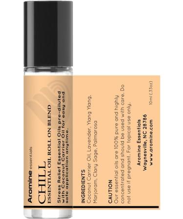 Chill Essential Oil Roll-On 10ml (2 Pack) - Stress Reducer & Relaxation - Pre-Diluted Aromatherapy - Buy Online on GoSupps.com