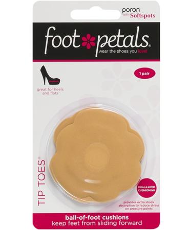 FOOT PETALS Tip Toes Poron - Dual Density Foot Pads for Shoes in Buttercup - One Size - Comfortable Support for All-Day Wear - Buy Online on GoSupps.com