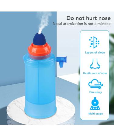Nasal Douche Set Nebulized Nasal Rinse with Silicone Head for Adults for Nasal Cleaning and Nasal rinsing Cold Allergy Dry Nose - Buy Online on GoSupps.com