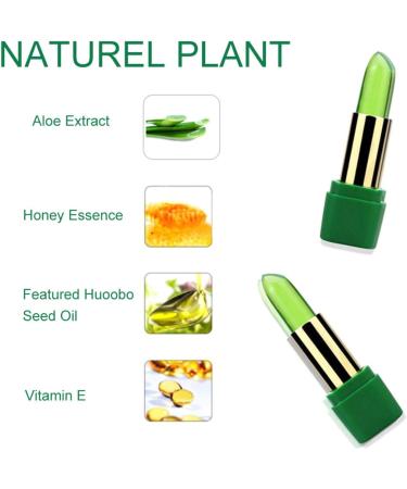2PC Aloe Vera Color Change Lipstick | Moisture-Giving Long-Wear Jelly Lip Balm | Waterproof Plump Gloss for All-Day Wear - Buy Online on GoSupps.com