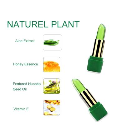 Aloe Vera Lipstick Magical Color Change Balm | Natural Plant Moisturizing Lip Care | 1/3 Pieces for Soft Hydrated Lips - Buy Online on GoSupps.com