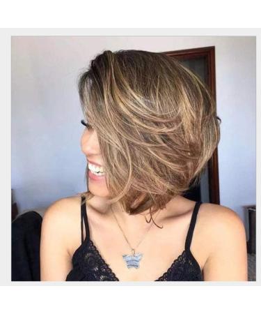 BGHJUE African Yellow Gradient Short Hair Lace Front Wig - Pre Plucked Human Hair for Black Women | Brazilian Remy Quality - Buy Online on GoSupps.com