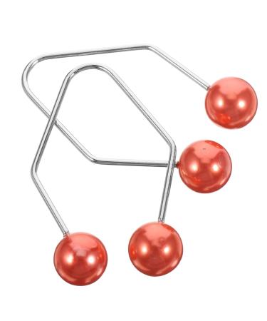 VINTORKY 1 Pair Dimple Trainer Double Chin Exerciser Facial Tools Tool Cheeks Clip Face Dimples Shaper Beauty Smile Exerciser Face Exerciser Metal Red Alloy Cosmetic Accessories 4.30X2.50X0.80CM Red