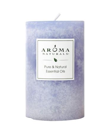 Aroma Naturals Essential Oil Tranquility Pillar Candle, 2.5" x 4", Lavender, 11 Ounce 2.5x4 Inch (Pack of 1)