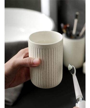 Digjobk Ceramic Toothbrush Cup - Stylish Bathroom Accessories | Mouthwash & Toothbrush Holder (Color: 1) - Buy Online on GoSupps.com