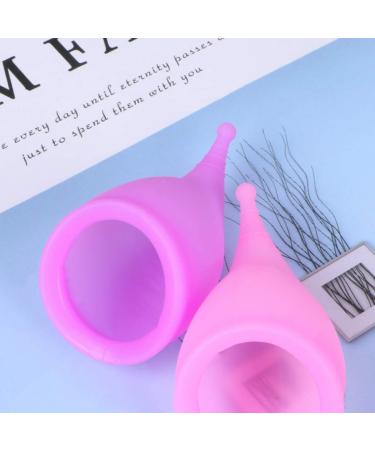 EXCEART Silicone Cup 2pcs - Soft Purple Rubber Menstrual Cups for Women | Eco-Friendly & Comfortable - Buy Online on GoSupps.com