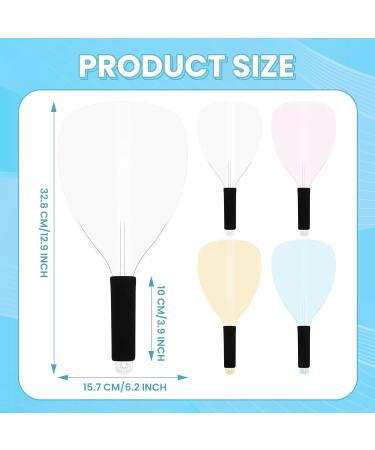 4 Pcs Barber Hair Salon Face Shield Plastic Hairspray Face Cover Protector Professional Hairdressing Protective Mask Reusable Hairspray Shield with Sponge Handle for Face Eyes Protection - Buy Online on GoSupps.com